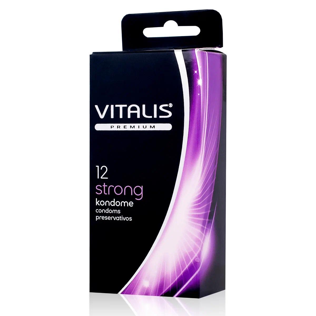Презервативы VITALIS PREMIUM №12 strong сверхпрочные ширина 53мм 50 гр., картон
