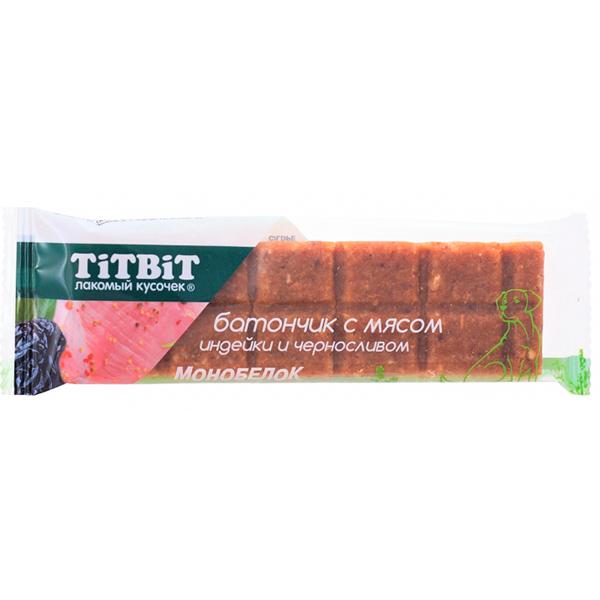 Батончик TitBit с мясом индейки и черносливом, 40 гр, флоу-пак