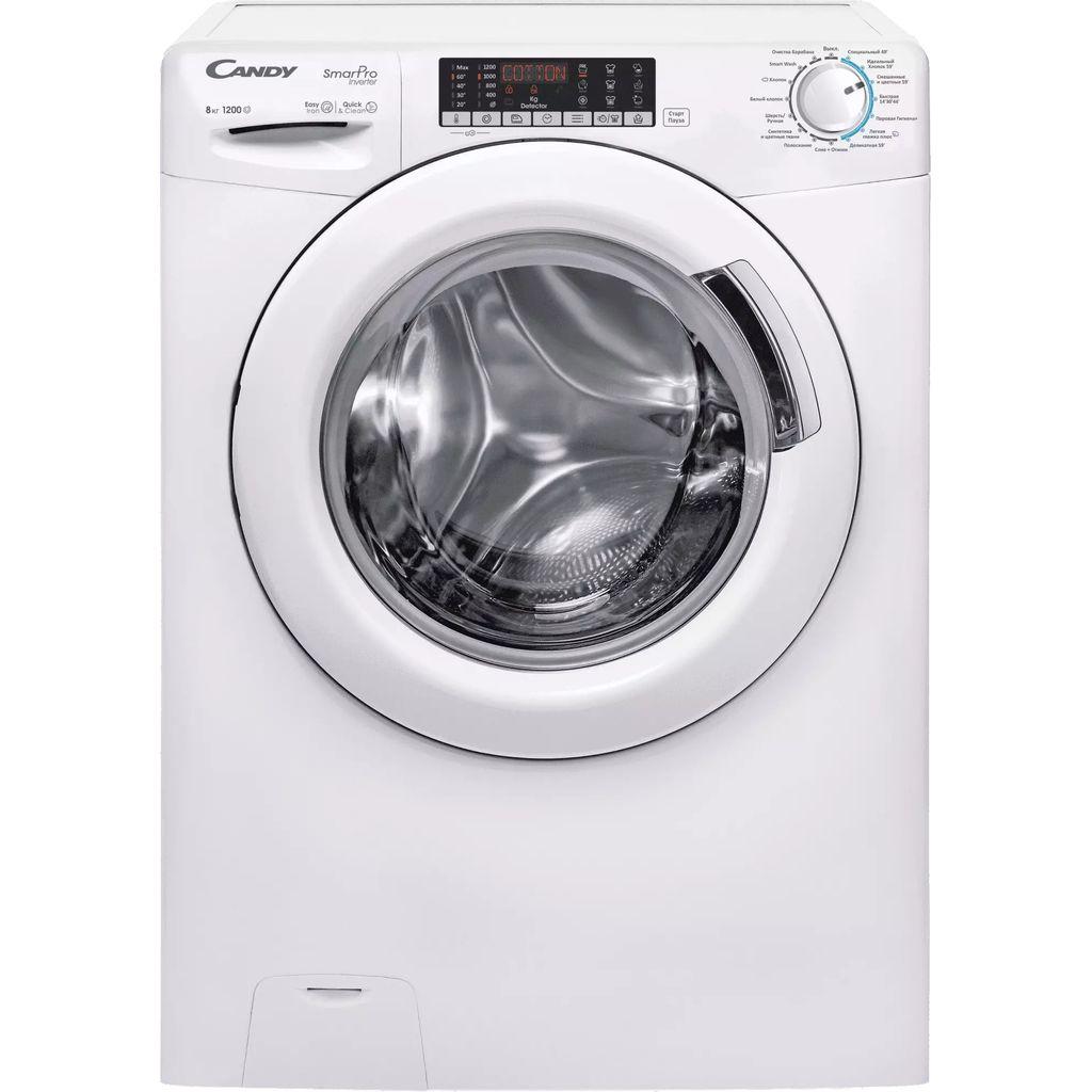 Стиральная машина Candy Smart Pro CSO44 286TWM-07, с фронтальной загрузкой, 8кг, 1200об/мин, с паром, инверторная