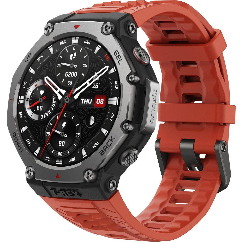 Смарт-часы AMAZFIT T-Rex 3 A2323, 48.5мм, 1.5, красный/темно-серый