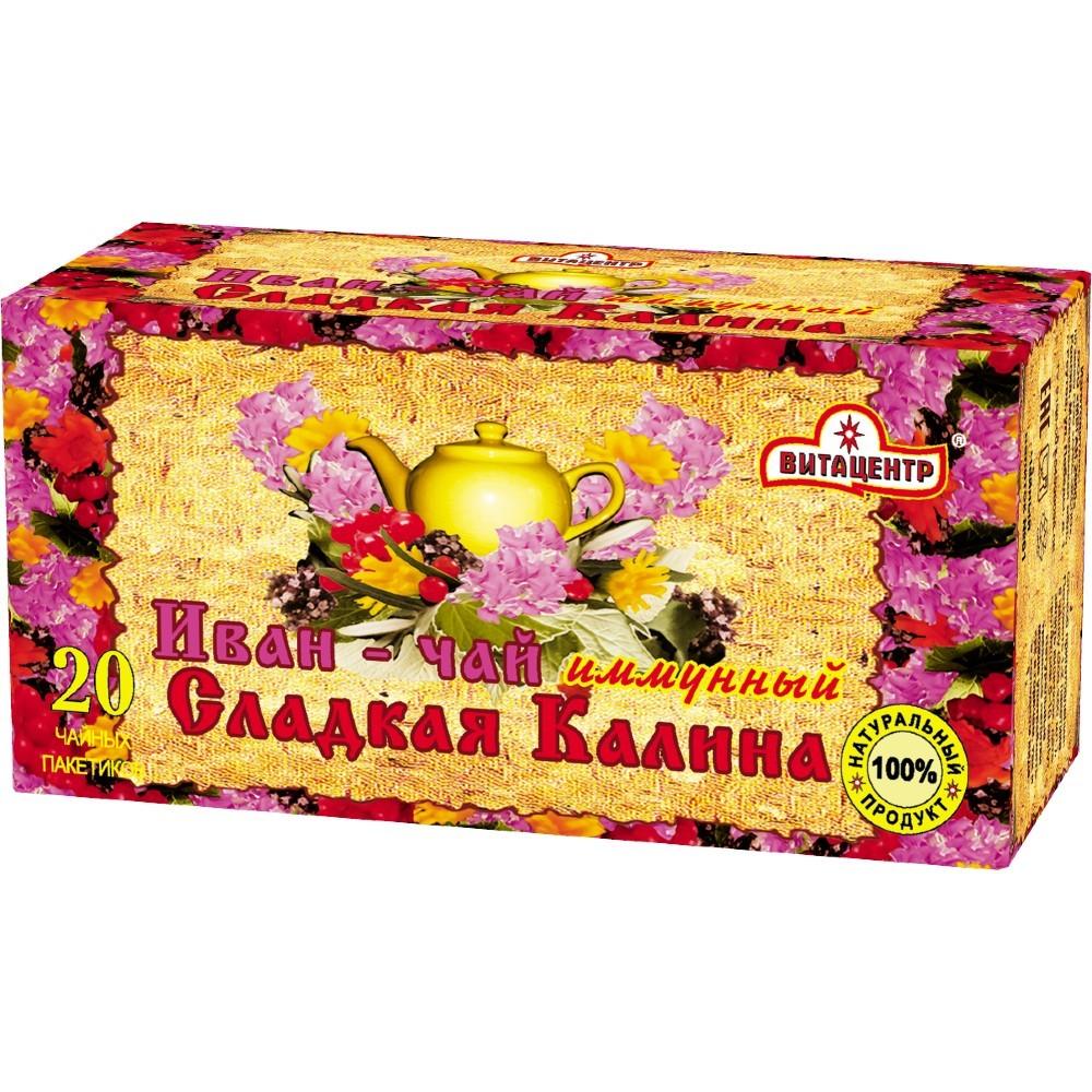 Иван-чай Имунный с калиной (20 фильтр-пакетов) Витацентр, 40 гр., картон