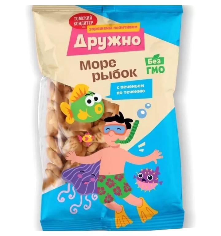 Крекер Дружно Море рыбок 300 гр., флоу-пак