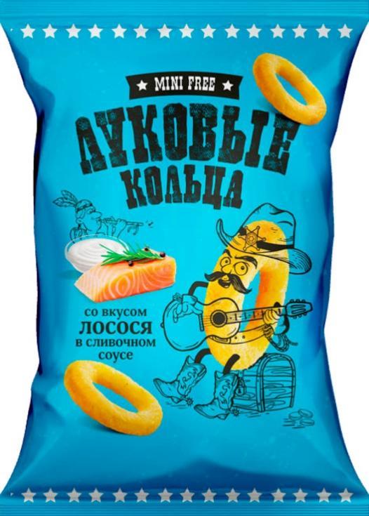 Кольца луковые Mini Free Лосось в сливочном соусе 100 гр., флоу-пак
