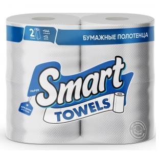 Полотенца бумажные Paper Smart белые 2 слоя 2 шт., пленка