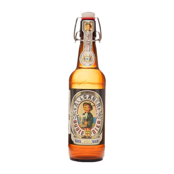 Пиво Allgäuer Büble Bier Edelweissbier светлое пастеризованное нефильтрованное 5,3% 500 мл., стекло