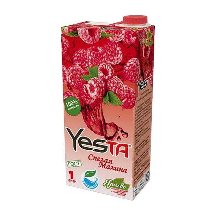 Напиток сокосодержащий Yesta спелая малина 1 л., тетра-пак