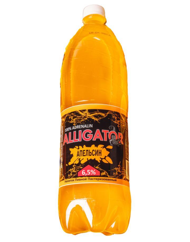 Напиток пивной Alligator апельсин 6.5% 1,35 л., ПЭТ