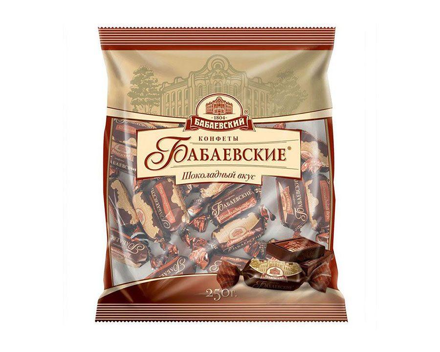 Конфеты Бабаевский шоколадный вкус 250 гр., флоу-пак