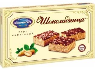 Торт вафельный Шоколадница с арахисом 430 гр., картон
