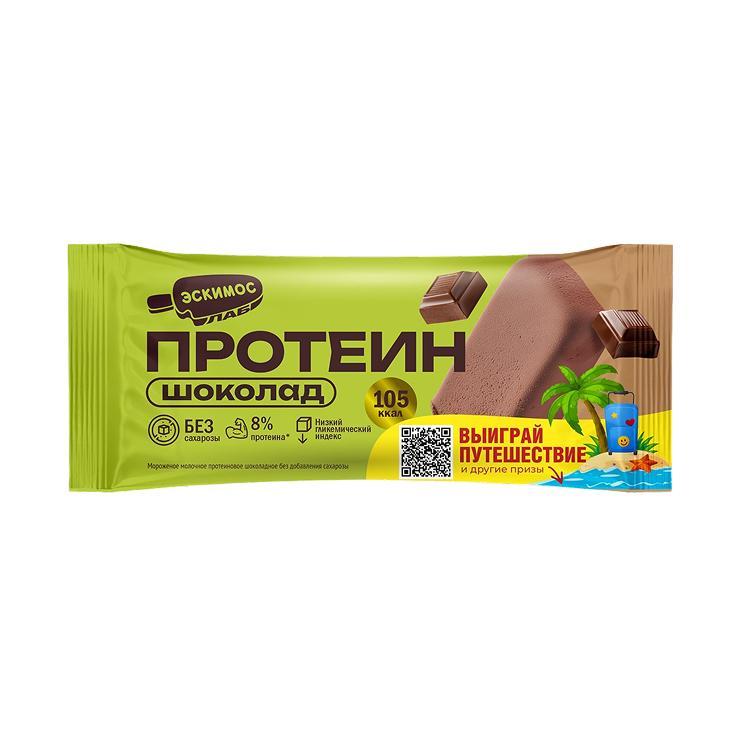 Мороженое эскимо Эскимос протеин шоколад без сахара 70 гр., флоу-пак