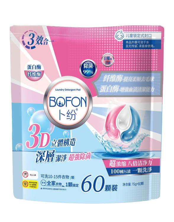 Капсулы для стирки Bofon 3 в 1 60 шт., дой-пак