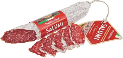 Колбаса сыровяленая Salumi di Bosco салями традиционная полусухая 200 гр., оболочка
