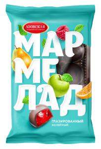 Мармелад жевательный Азовская КФ глазированный 250 гр., флоу-пак