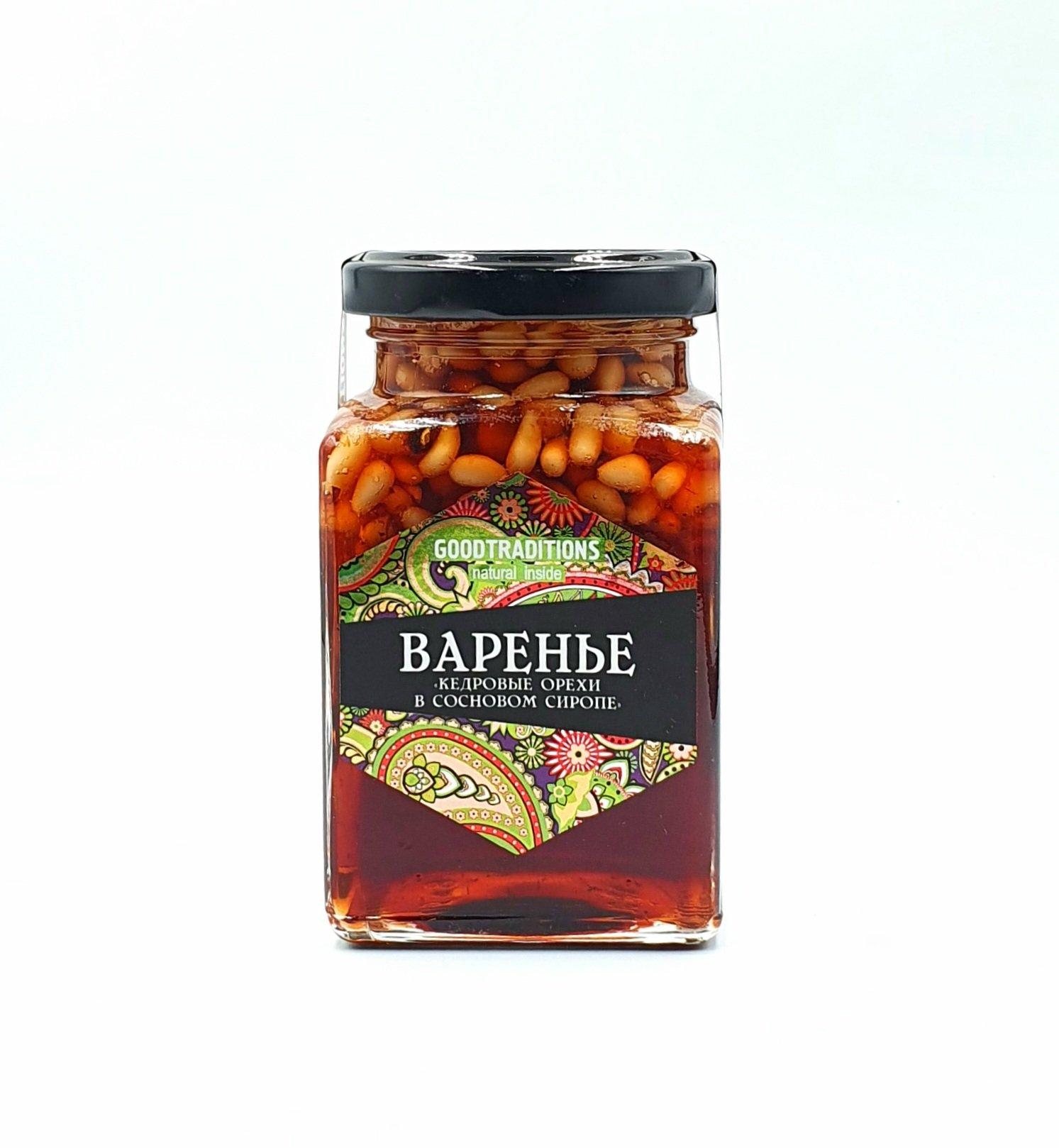 Варенье GOODTRADITIONS кедровые орехи в сосновом сиропе 260 мл., стекло
