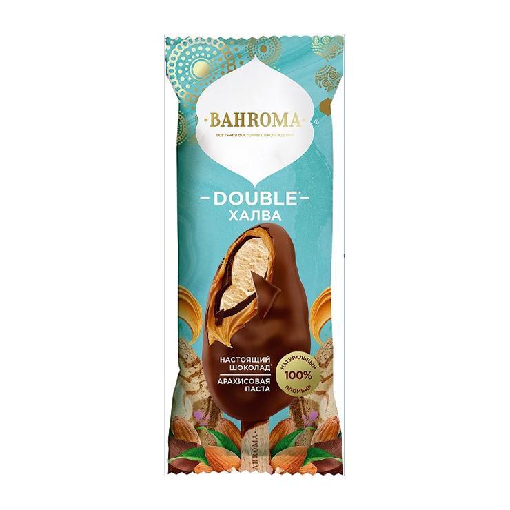 Мороженое эскимо Bahroma double халва 75 гр., флоу-пак