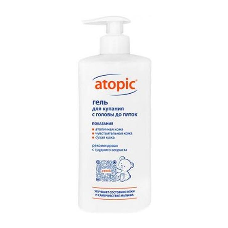 Гель Atopic для купания детей с головы до пяток 400 мл., флакон с дозатором