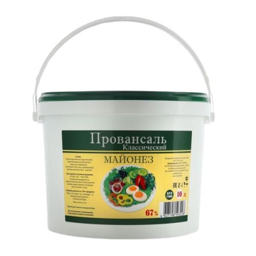 Майонез Алтико провансаль классический 67% 9,4 кг., пластиковая упаковка