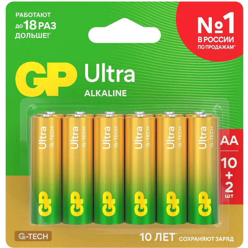 Батарейка AA GP Ultra 15AUA21-2CRSBC12, 12 шт.