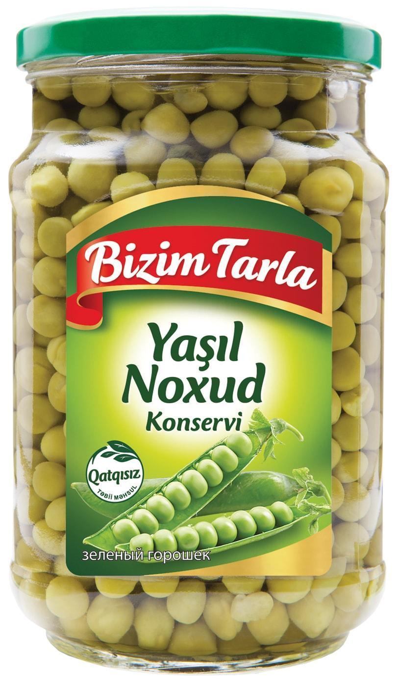 Горошек Bizim Tarla зеленый 660 гр., стекло