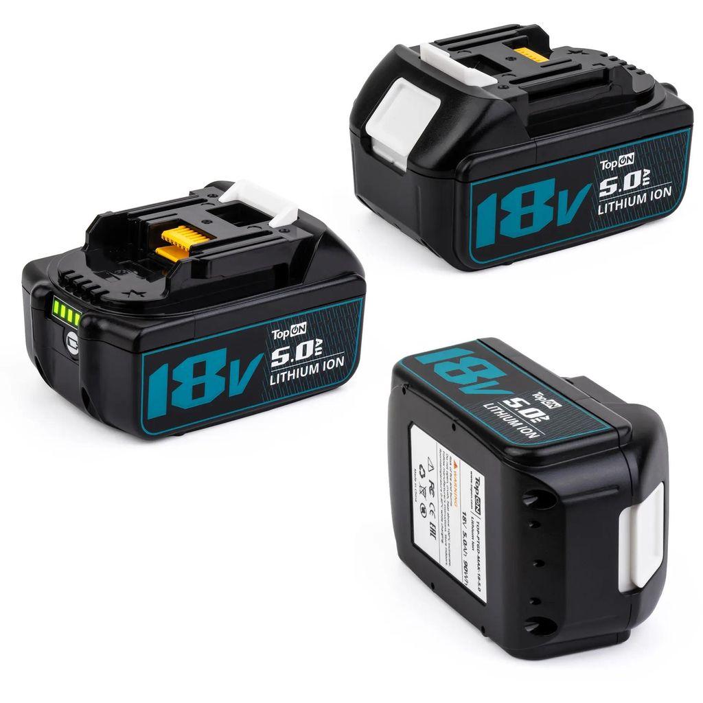 Батарея аккумуляторная для Makita TopON TOP-PTGD-MAK-18-5.0, 18В, 5Ач, Li-Ion [103247]