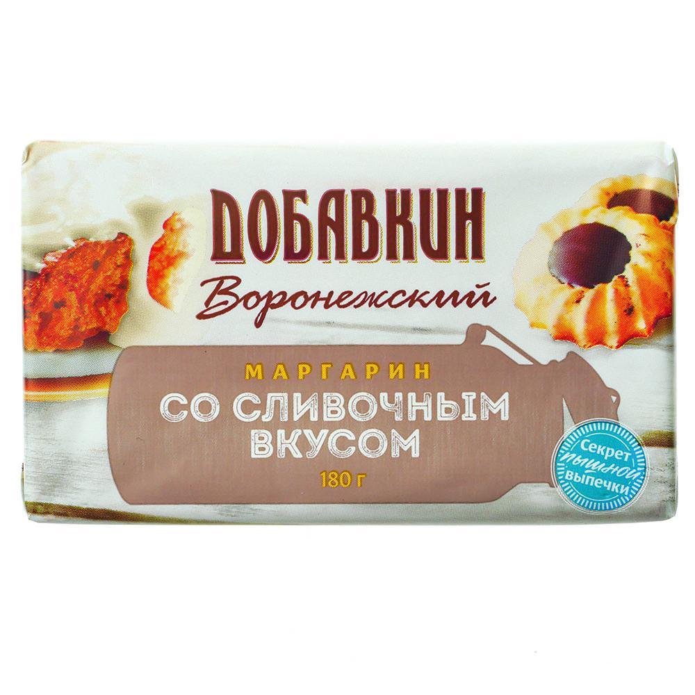 Маргарин сливочный Добавкин Воронежский 72% 180 гр., обертка