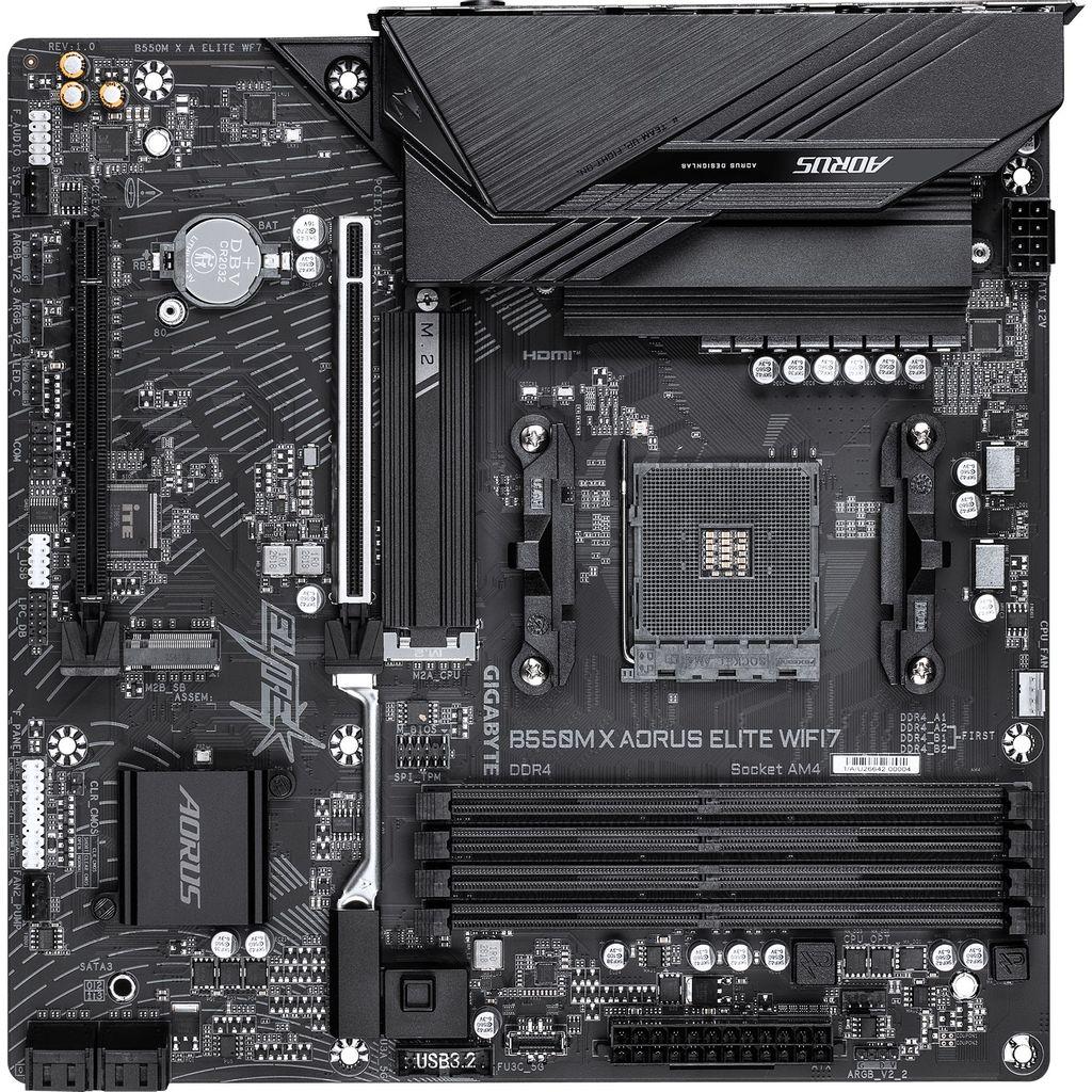 Материнская плата Gigabyte B550M X A ELITE WF7, Socket AM4, AMD B550, mATX, Ret