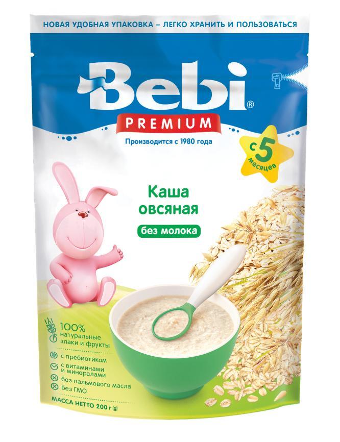 Каша Bebi Premium безмолочная Овсяная с 5 мес. , 200 гр., картон