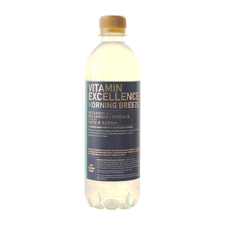 Напиток Vitamin Excellence Morning breeze co вкусом лайма и мяты 500 мл., ПЭТ