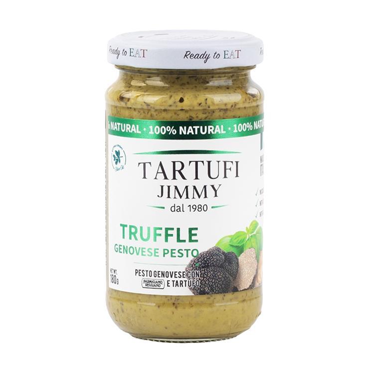 Соус TARTUFI JIMMY на основе растительных масел песто по генуэзски с трюфелем 180 гр., стекло