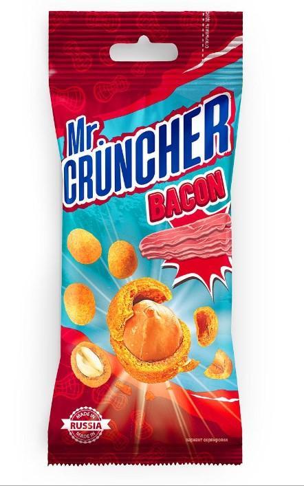 Арахис Mr.Cruncher бекон в корочке 60 гр., флоу-пак