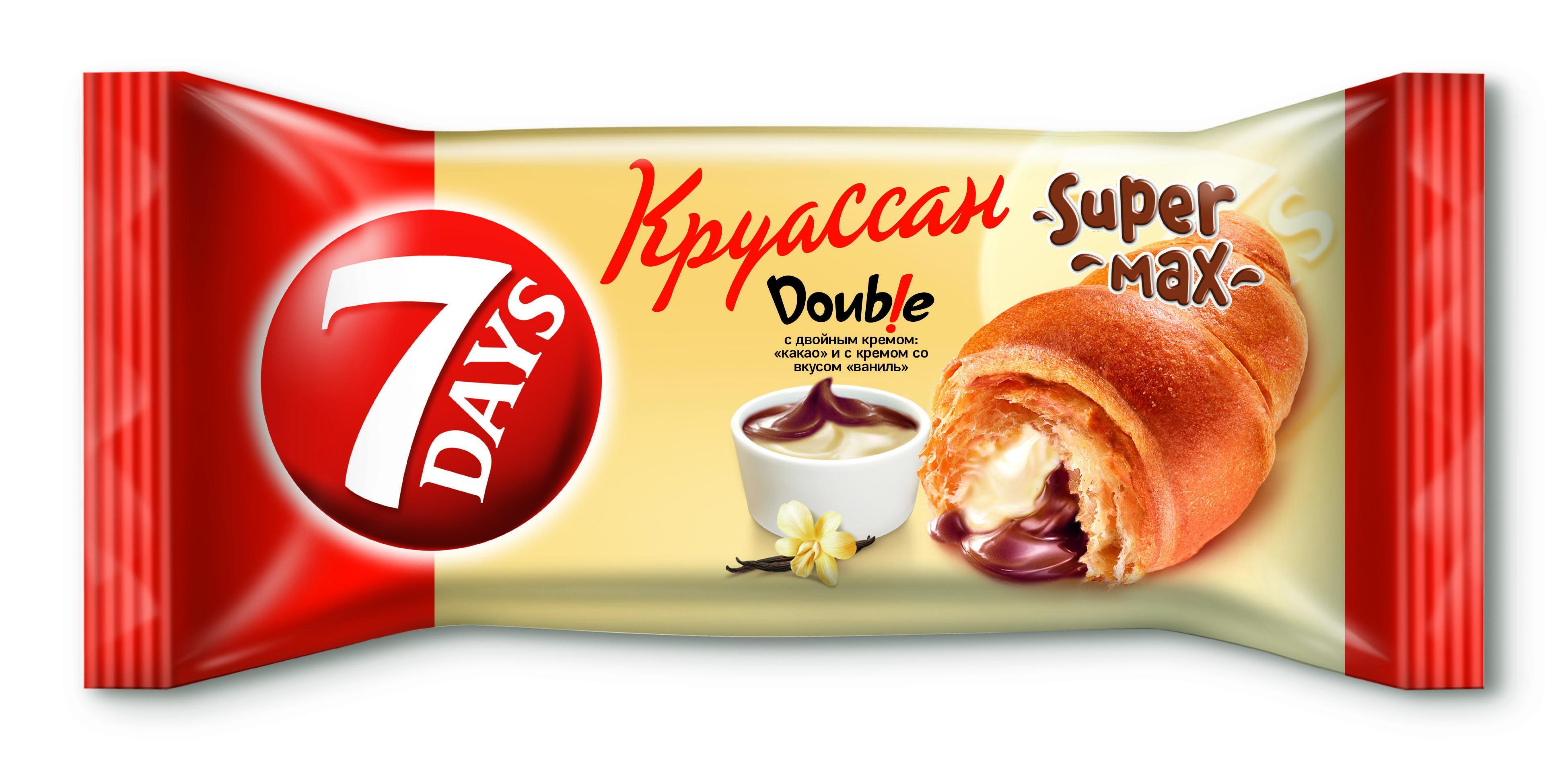 Круассаны 7 Days с кремом какао ваниль 110 гр., флоу-пак