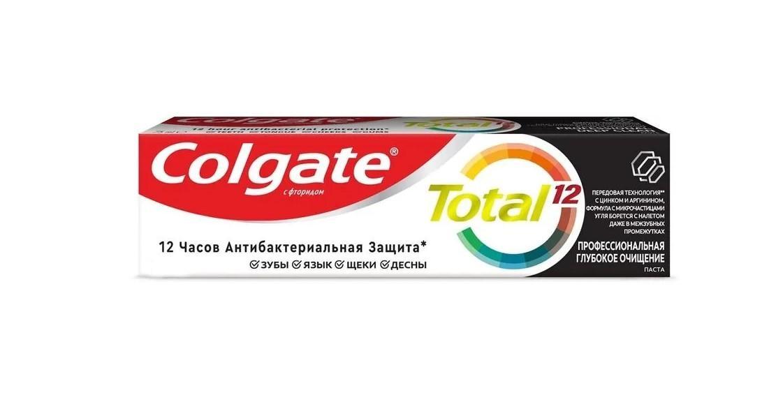 Зубная паста Colgate total 12 профессиональная глубокое очищение 80 гр., картон