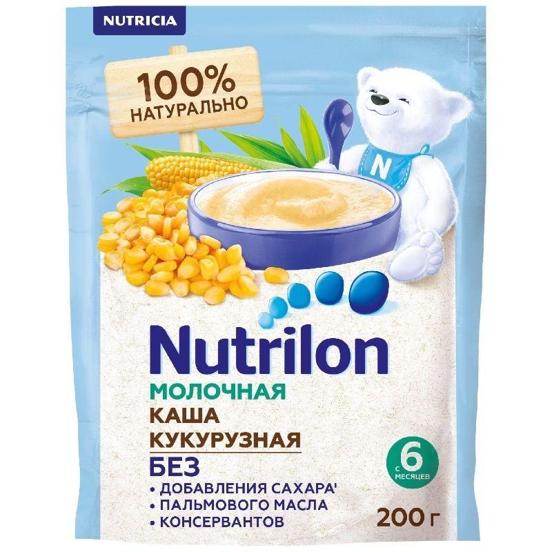 Каша Nutrilon молочная кукурузная с 6 мес. 200 гр., дой-пак