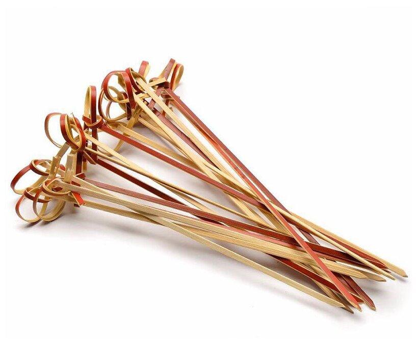 Пика декоративная h 180мм УЗЕЛОК бамбук 25 шт/уп PapStar