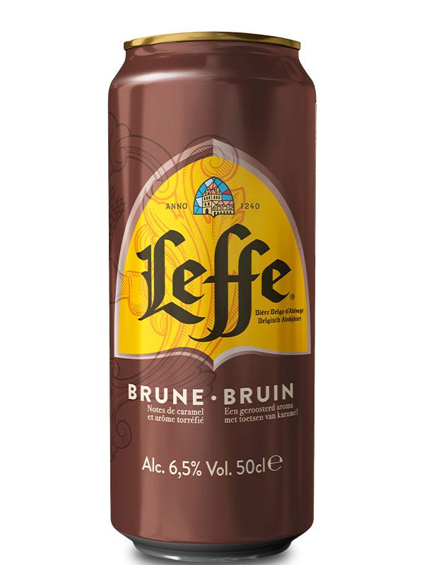 Пивной напиток Leffe Brune темное эль, 6,5% 450 мл., ж/б