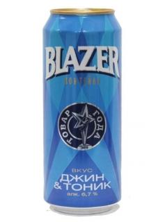 Напиток пивной Blazer коктейль со вкусом джин тоник 6,7% 500 мл., ж/б