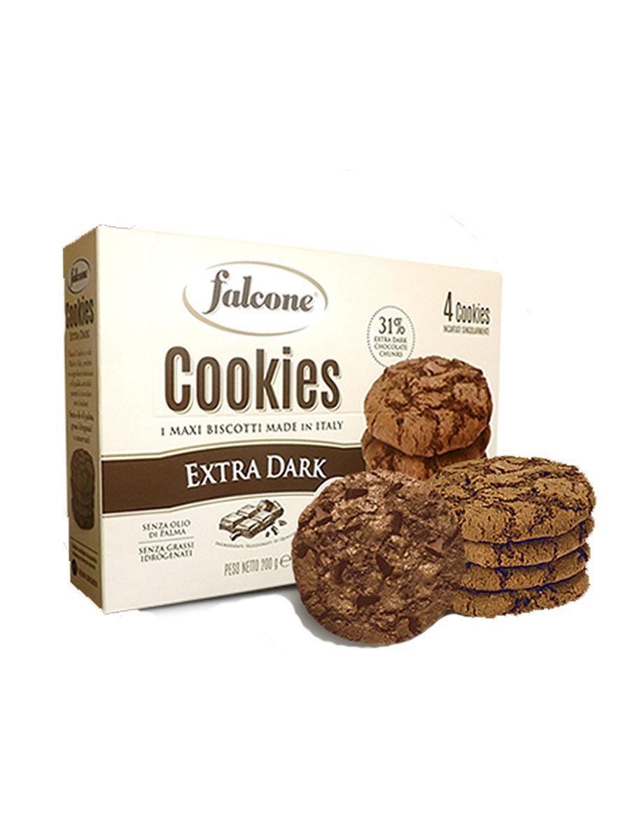 Печенье Falcone сахарное с темным шоколадом Cookies 200 гр., картон