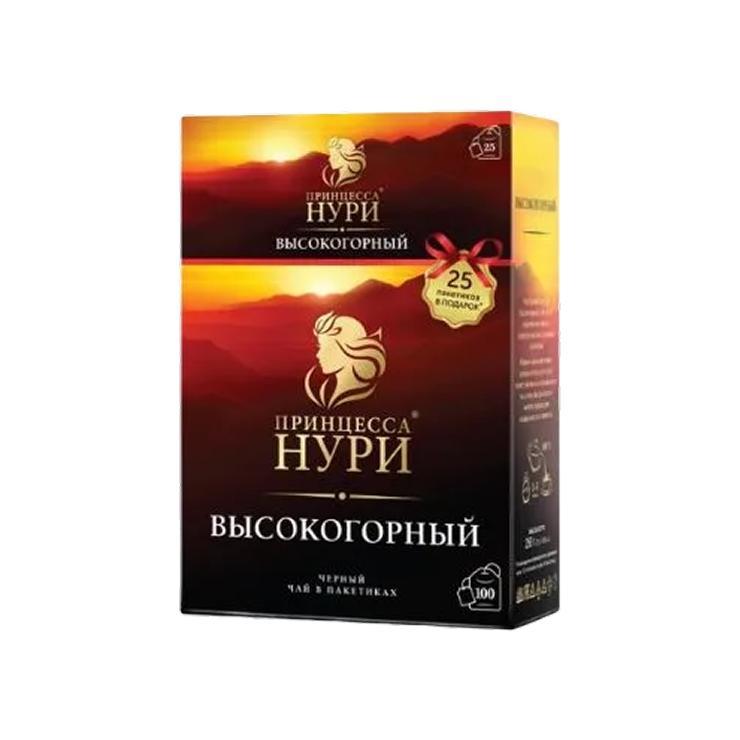 Чай черный Принцесса Нури Высокогорный 100 + 25 пак. 250 гр., картон