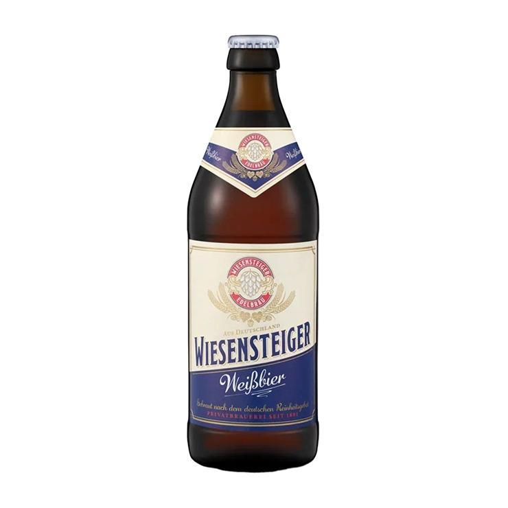 Пиво Wiesensteiger Weissbier светлое пастеризованное нефильтрованное 5,3% 500 мл., стекло