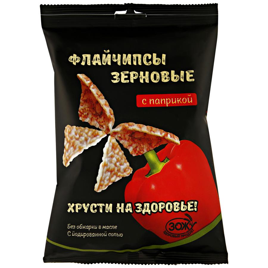 Чипсы Флайчипсы зерновые с паприкой, 40 гр., флоу-пак