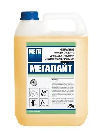 Средство для ухода за полами с полирующим эффектом МЕГАЛАЙТ нейтральное моющее 5 л., канистра