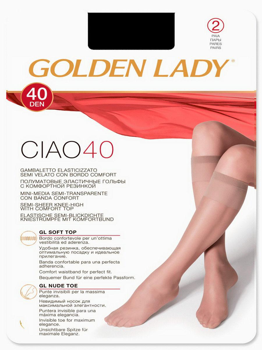 Гольфы Ciao 40den Nero 0 (2 пары), Golden Lady, пакет