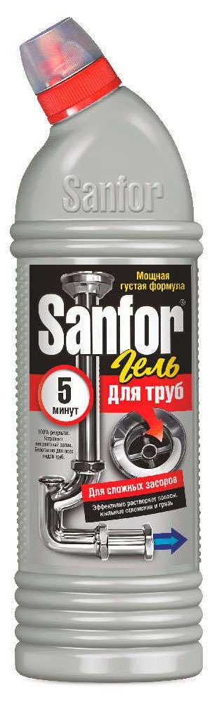 Гель для очистки труб Sanfor, 1 л., ПЭТ