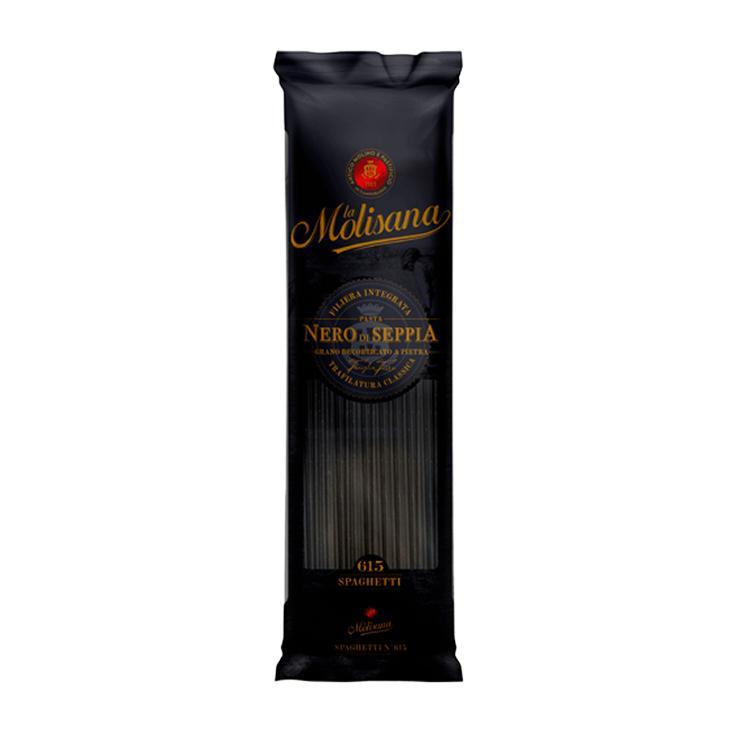 Макароны La Molisana nero di seppia №615 спагетти с чернилами каракатицы высший сорт 500 гр., флоу-пак