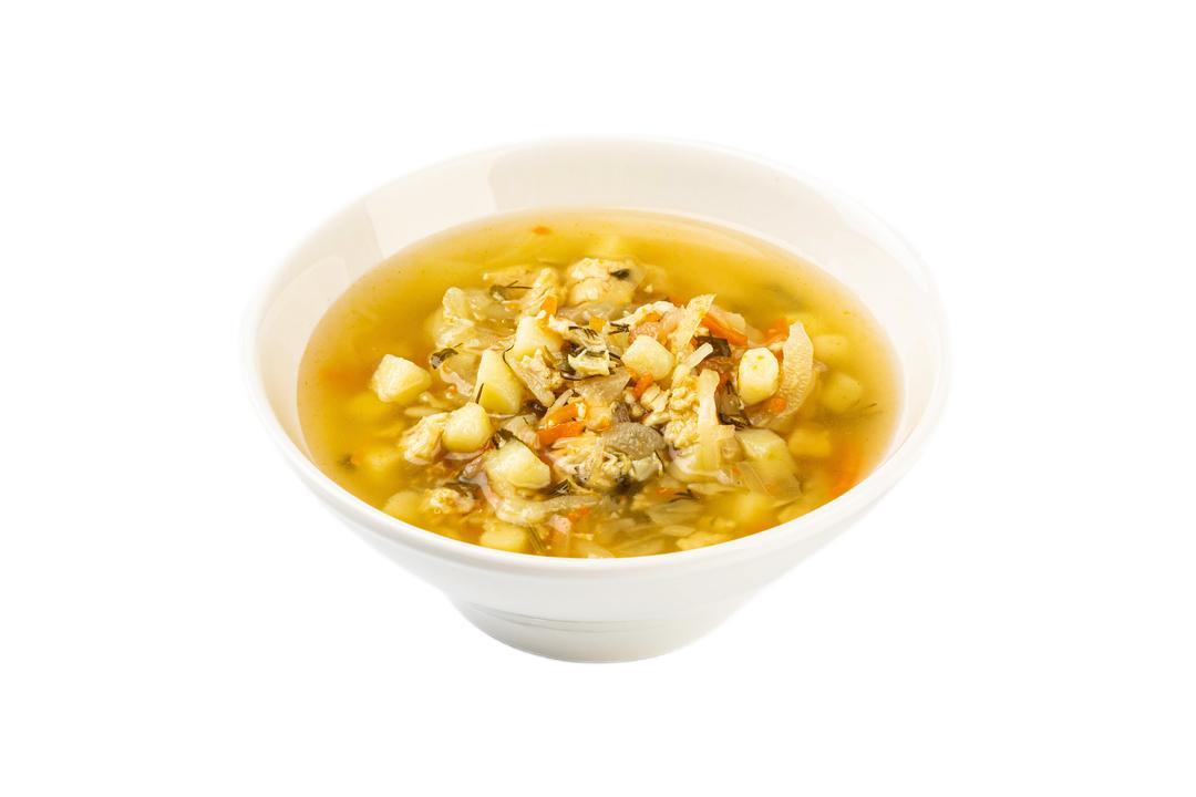 Суп ВкусВилл рассольник с курицей 390 гр., пластиковый контейнер