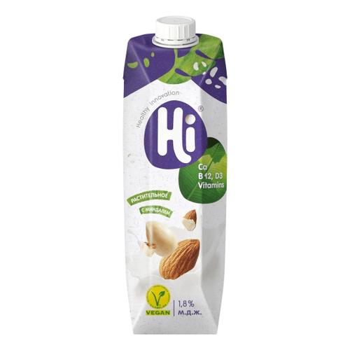 Напиток соевый Hi с миндалем 1,8% 1 л., тетра-пак
