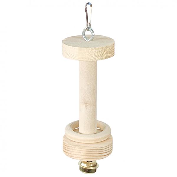 Игрушка для птиц PetStandArt Dumbell Ring дерево 13x4 см.