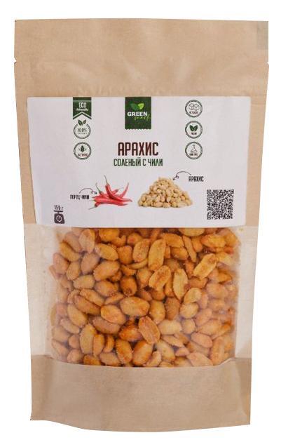 Арахис Green Snack с чили соленый 150 гр., дой-пак