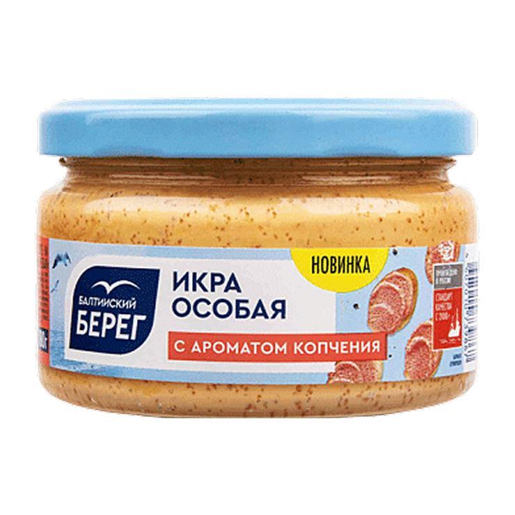 Икра Балтийский берег Особая с ароматом копчения 180 гр., стекло