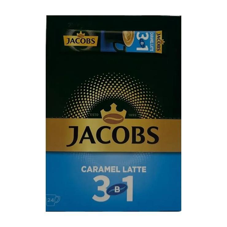 Кофе Jacobs 3 в 1 латте карамель 12,3 гр., флоу-пак